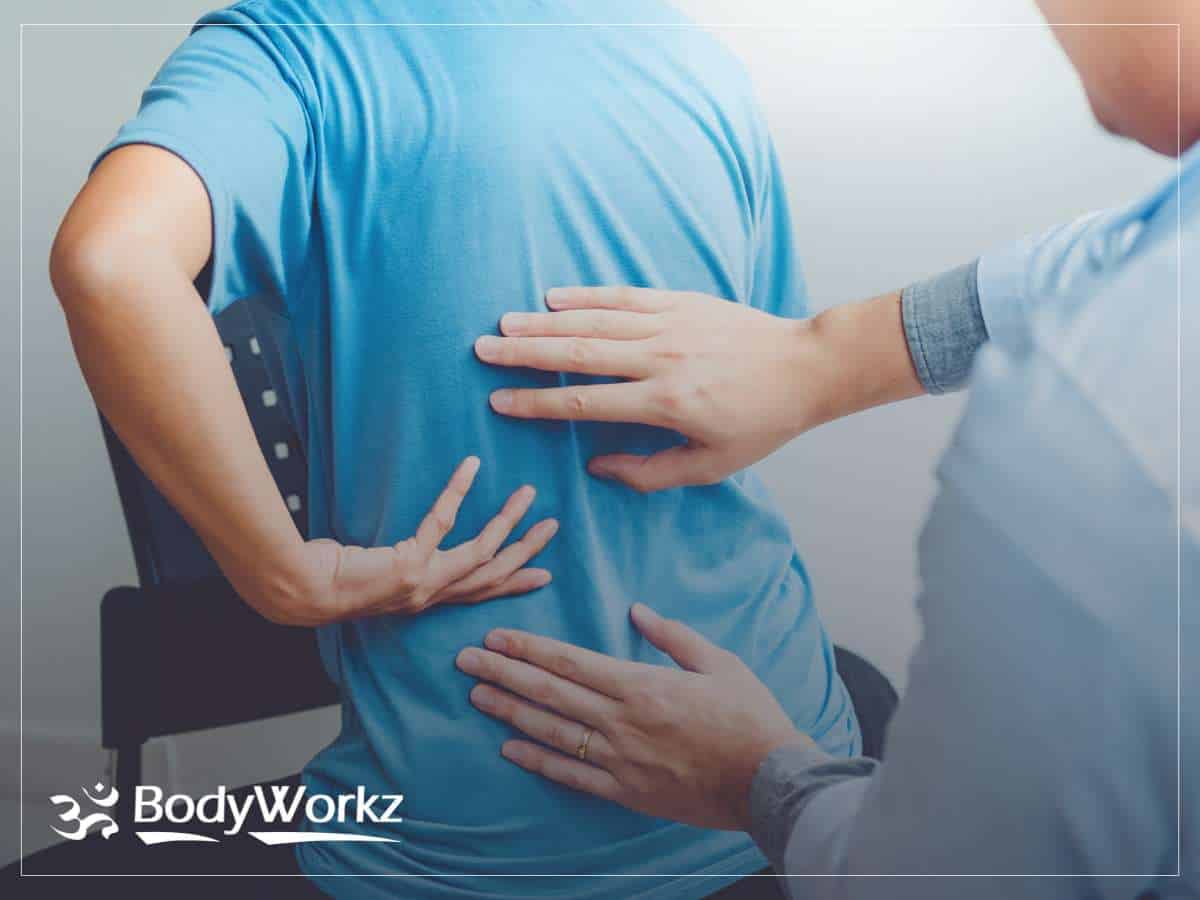 Patient receiving Chiropractic Care for back pain at BodyWorkz